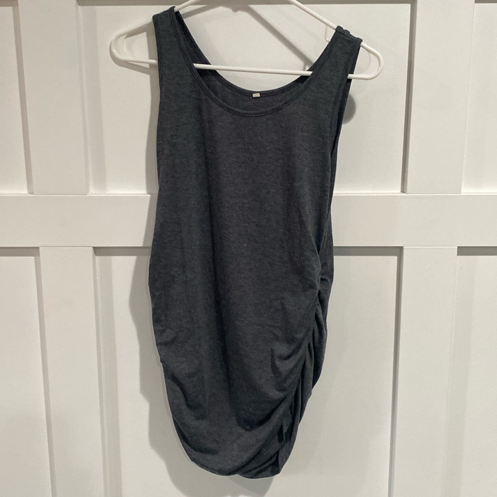 Grey maternity tank top